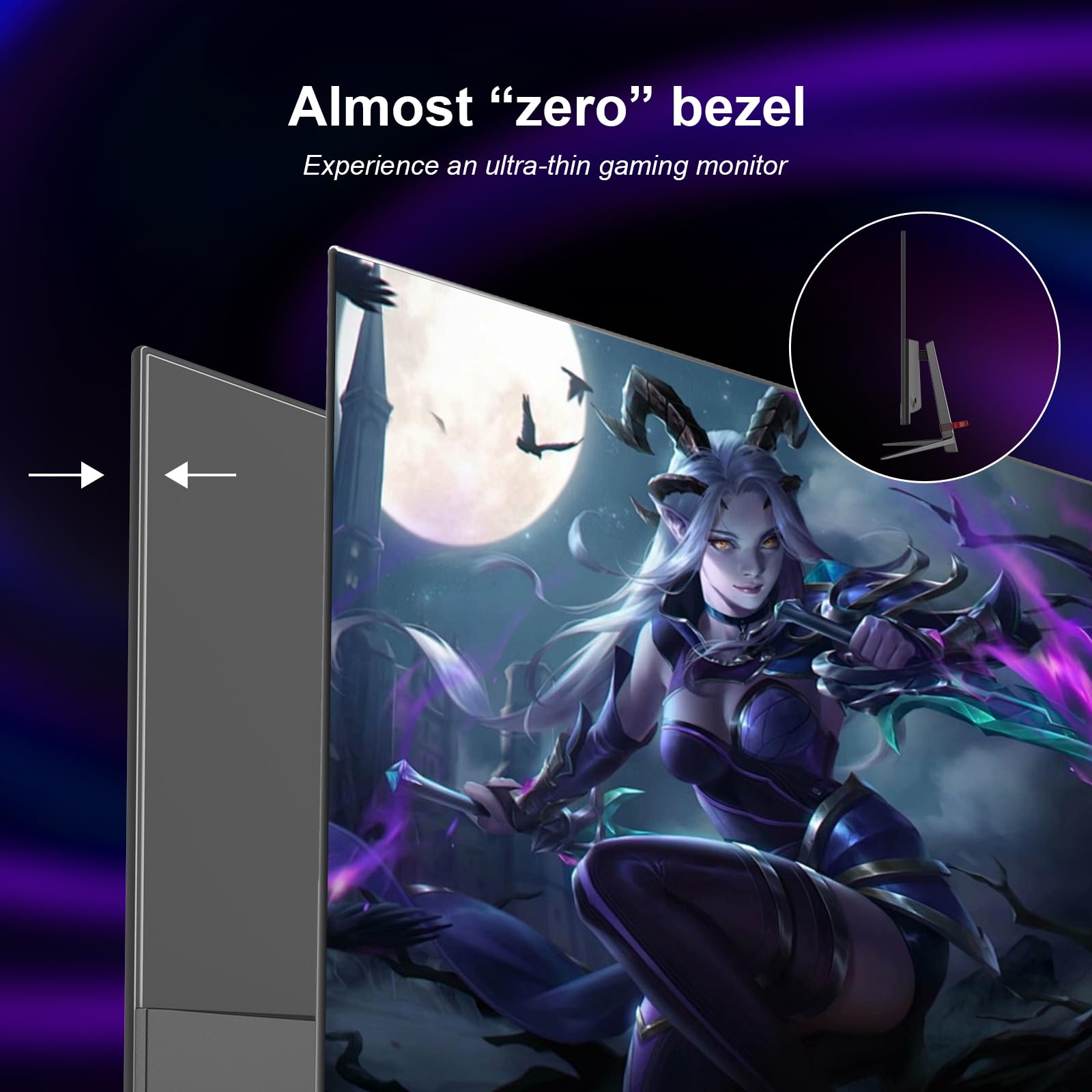 27inch Gaming Computer Monitor IPS 240Hz FHD(1920×1080P), 99% sRGB,1ms Response Time, 400cd/m²,AMD Freesync, Crosshair & Eye-Care Tech,Low Blue Light,HDMI 2.0,DP 1.4,Supports Wall-Mounted