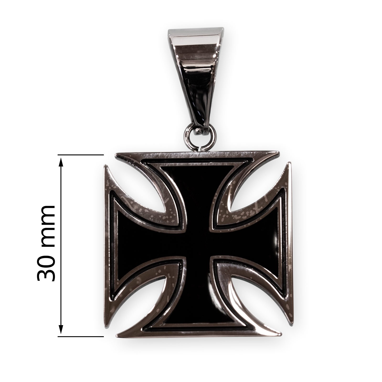Fly Style Eisernes Kreuz Anhänger - 316L Edelstahl Kettenanhänger für Herren - Kreuz Schmuck