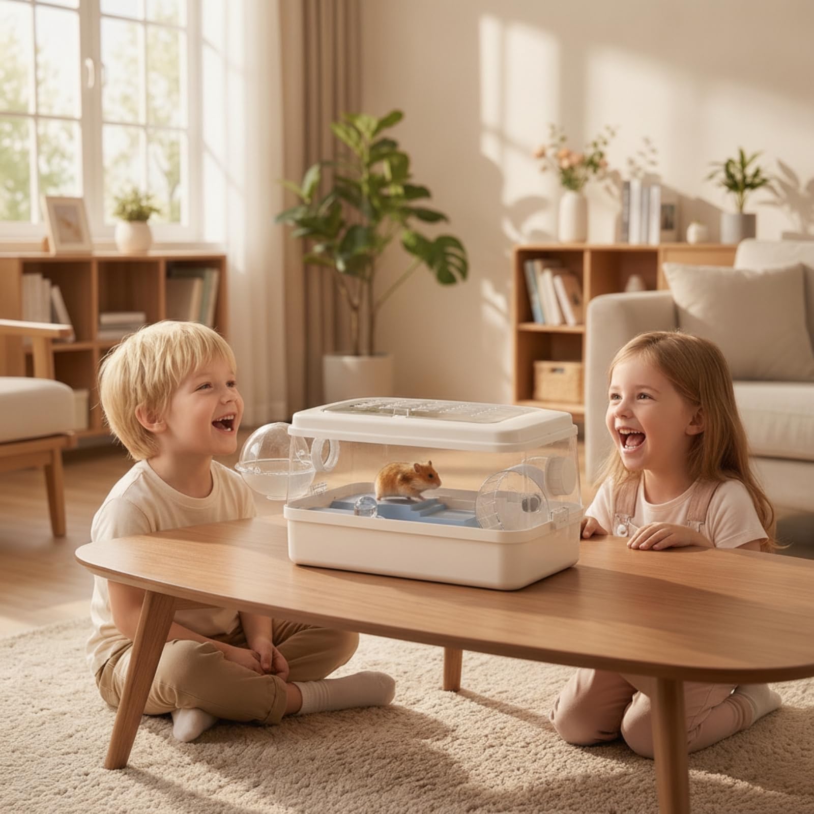 Leicht zu reinigen Hamstergehege , Weiß , Elfenbeinweiß , Minimalistisch