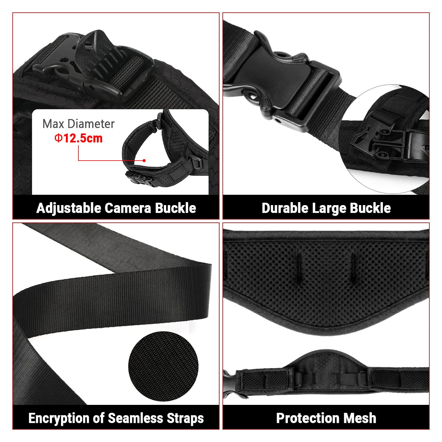 Anti-shake Decompressione Cintura in Vita della Fotocamera Sicurezza Regolabile Rilascio Rapido Cintura Fotografica DSLR/SLR Cintura della Fotocamera Reflex DSLR Canon Nikon Sony Pentax