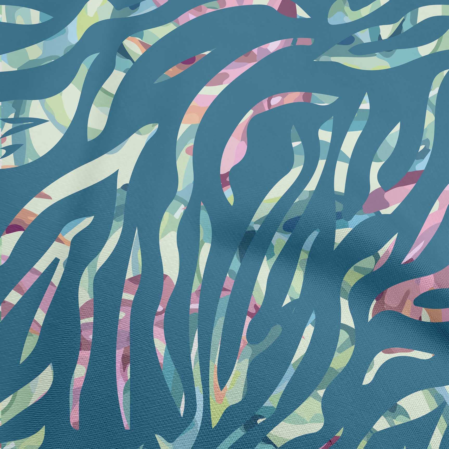 Amazon.com: oneOone Cotton Jersey Teal Blue Fabric Tropical Monstera Leaves  Sewing Craft Projects Fabric Prints by Yard 58 Inch Wide