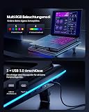 llano V12 Ultra Laptop Cooling Pad with Intelligent Software Control, RGB Gaming Laptop Fan Cooler Stand, 5.5" Turbo Fan, Adjustable Speed, 3*USB 3.0 Ports, Ergonomic Design, for 15.6"-21" Laptops - 7