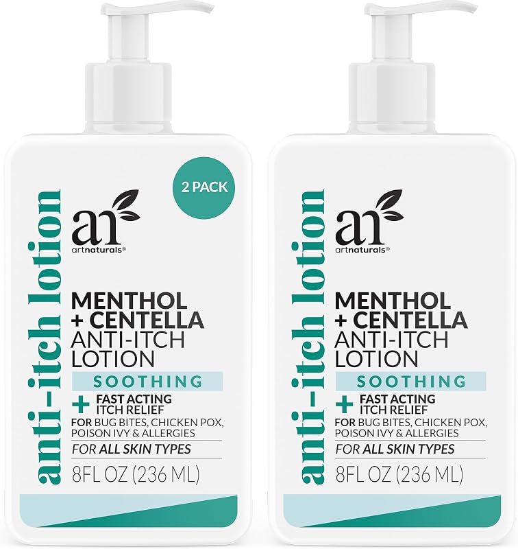 Loção corporal Artnaturals com mentol e centella, 2 frascos de 240 mL