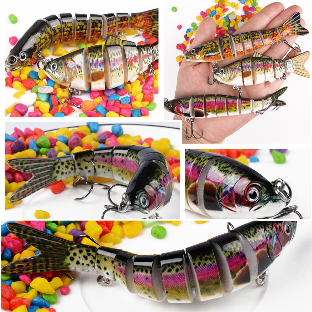 Set 3 Esche Artificiali Da Spinning - Esche Multisezione Per Luccio, Persico E Luccioperca - Foto 7