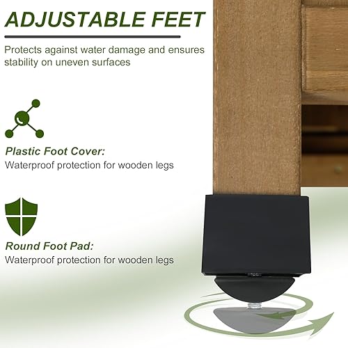 Miniatura 7 de Armario de almacenamiento para exteriores, pequeño cobertizo de almacenamiento de madera y metal con techo de asfalto resistente a la intemperie,