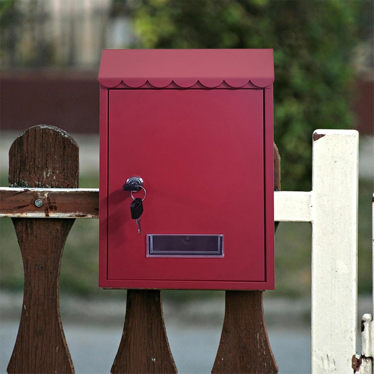 Mailbox Wall Mount, Modern Wall Mounted Locking Medium Mailbox, Medium Capacity Locking Mailbox, Rust-Proof Metal Post Box, for Home Decorative(Yellow)