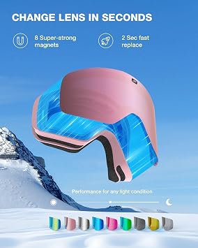 ZIONOR X11 Ski Goggles with Lens