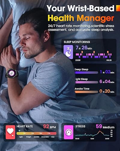 Miniatura 6 de LIGE Relojes inteligentes para hombres (respuestahacer llamadas), reloj inteligente deportivo al aire libre con pantalla HD de 1.85 pulgadas,