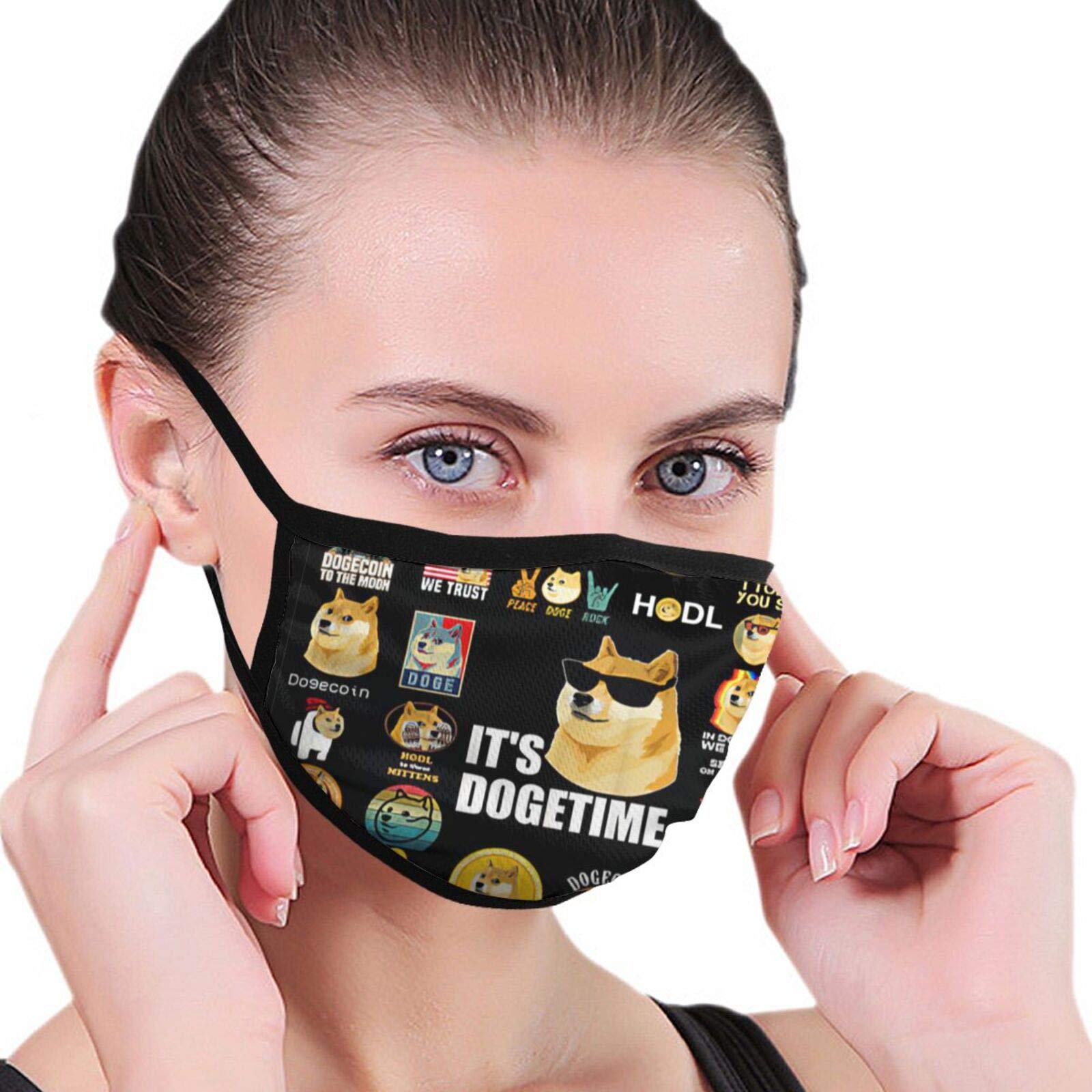 Dogecoin Doge Hodl To The Moon Face M-Ask Reusable Adjustable Face Protection Balaclava