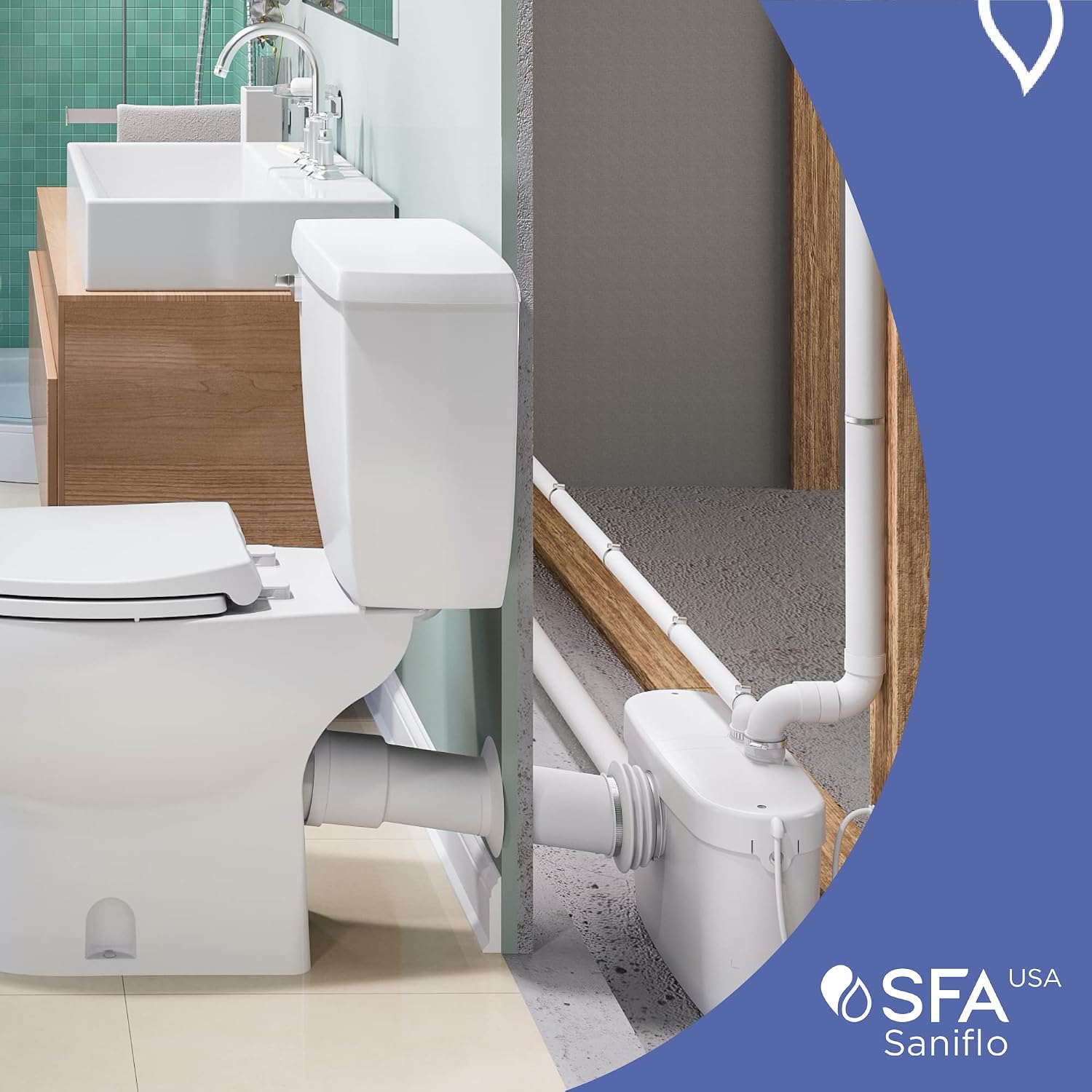SANIFLO Extension Pipe - 18 in - Helps Prevent Leakage - Customizable