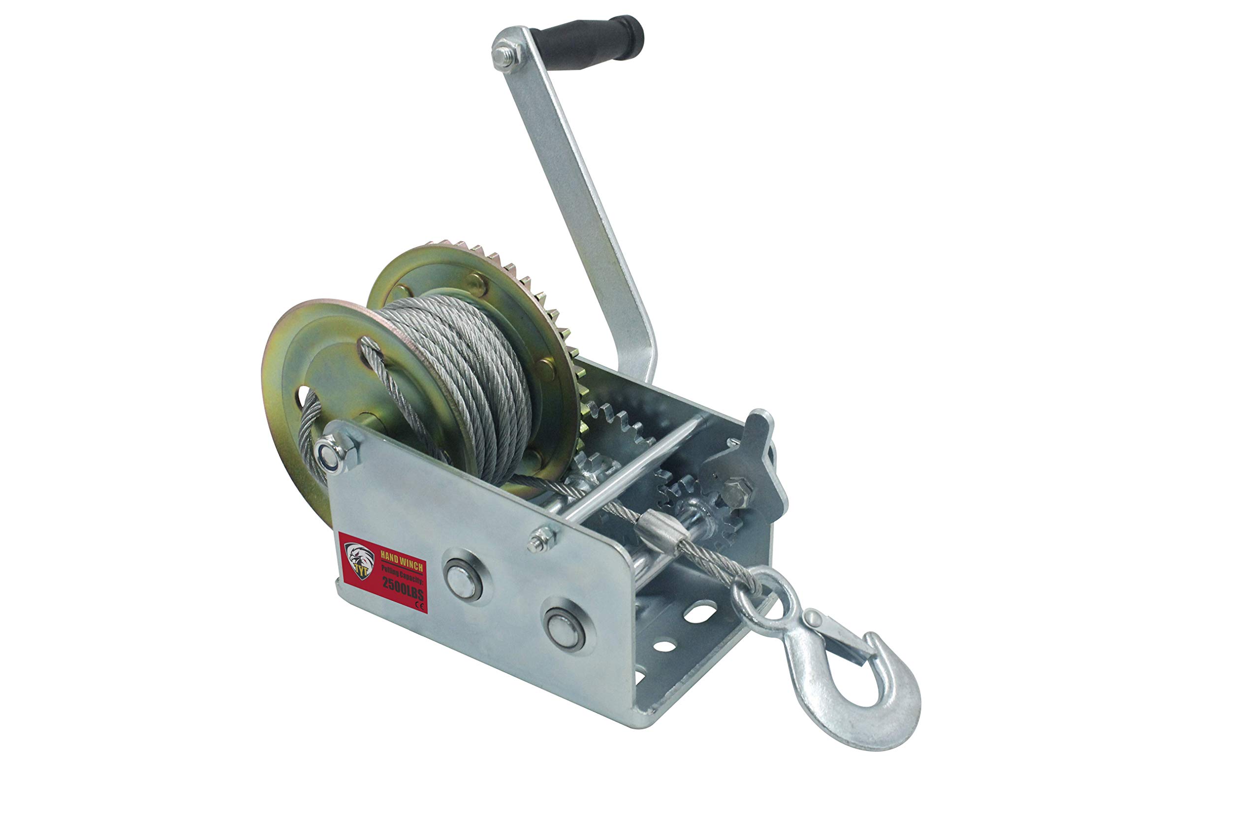 Buy TYT 2500lb Boat Trailer Winch with 8M Steel Cable, Resists Rust