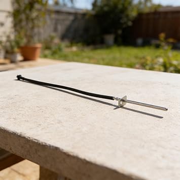 Gravity 980 Temperature Probe PT1000, for Char-Griller, 600°C Heat Resistant Oven Sensor with 400mm Cable,PT1000 Grill Sensor Replacement
