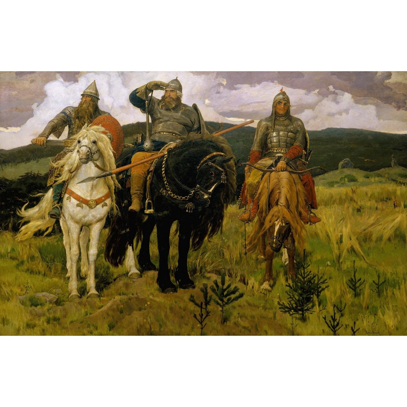 Impression giclée roulée Héros Viktor Vasnetsov decoration murale toile - 2