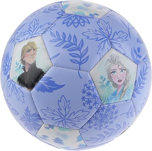 Capelli Sport Pelota de fútbol Frozen de Disney, diseño floral con Elsa y Anna, pelota de fútbol para niños jóvenes, morado, talla 5