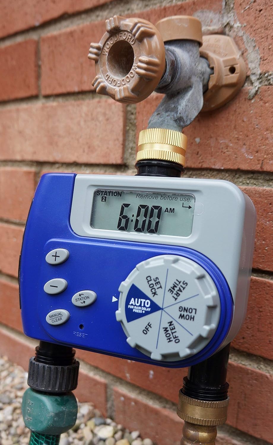 4-Pack Orbit 27133 2-Outlet Hose Watering Timer (2 Outlet Brass) - Dual Outlet Timer for Efficient Garden Irrigation