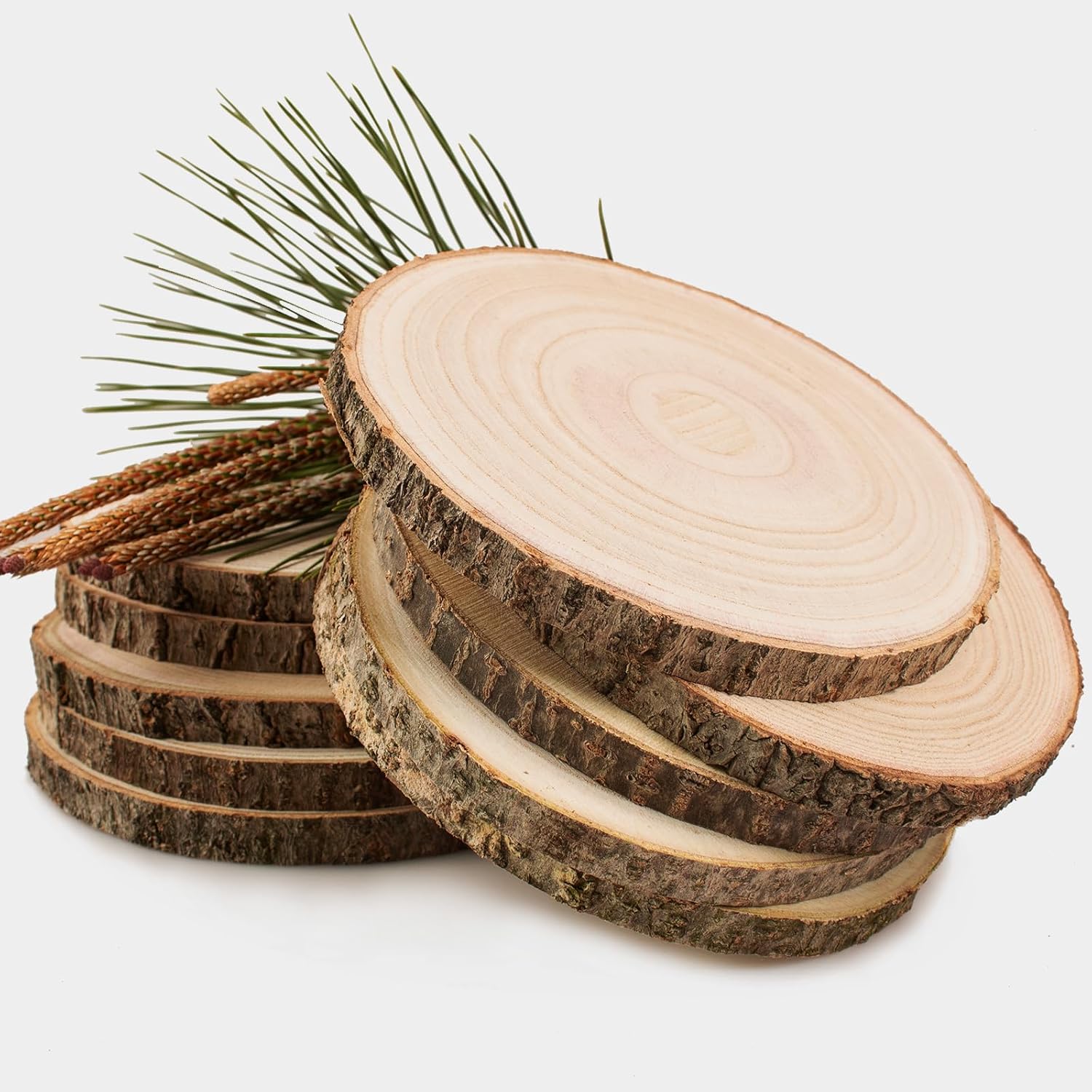 20 Pcs Natural Wood Slices, 5-6Cm Unfinished ... - UK - View #7