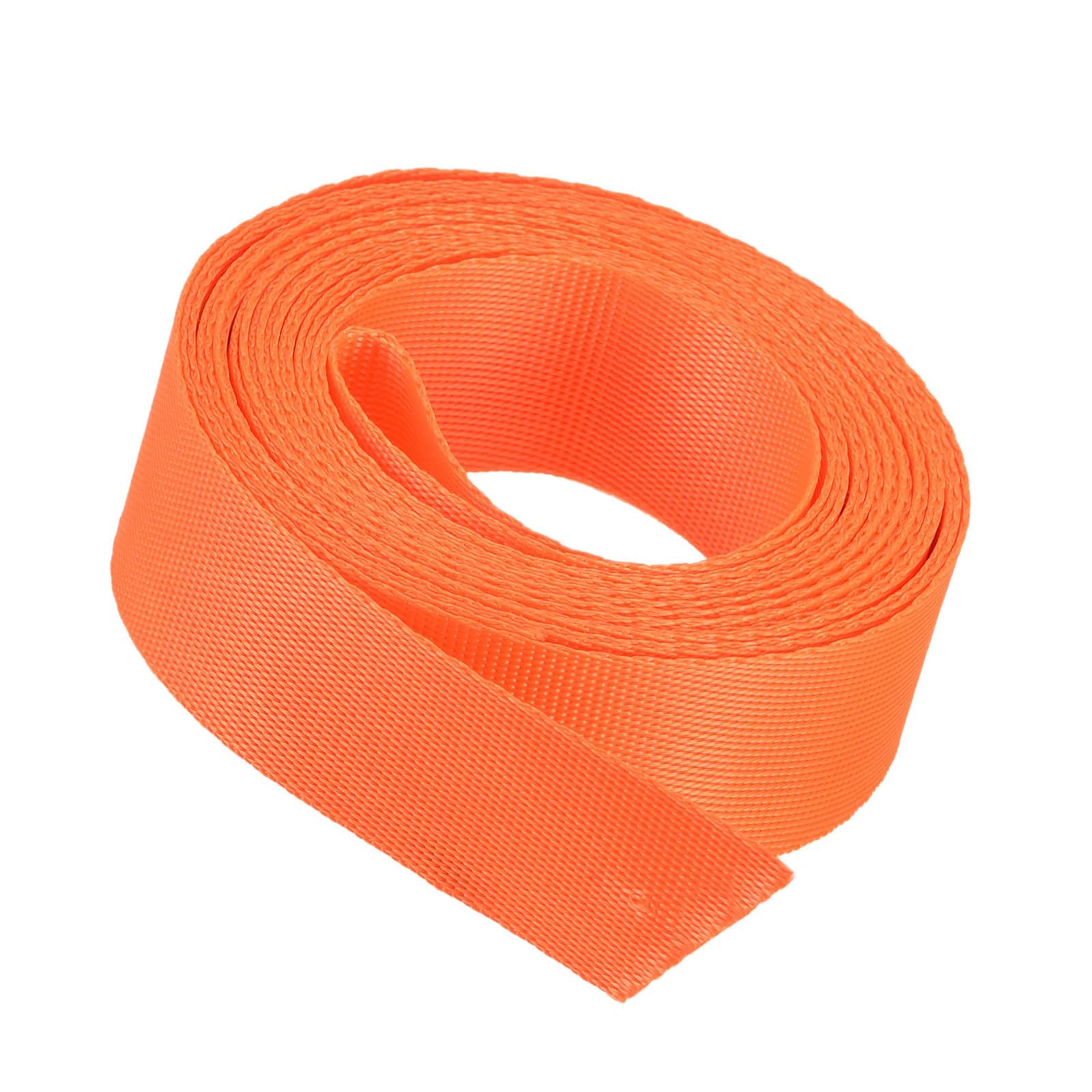 Unifizz Flat Nylon Webbing Strap – 2 Inch x 10 Yards Bright Orange, Abrasion-Resistant for Pet Leashes, Bag Handles, Furniture Repair & Garden Ties