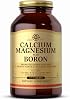 Solgar Calcium Magnesium Plus Boron Tablets - Bones & Teeth - Muscle & Immune Support - Vegan - 250 Tablets 260 g (Pack of 1),Brown