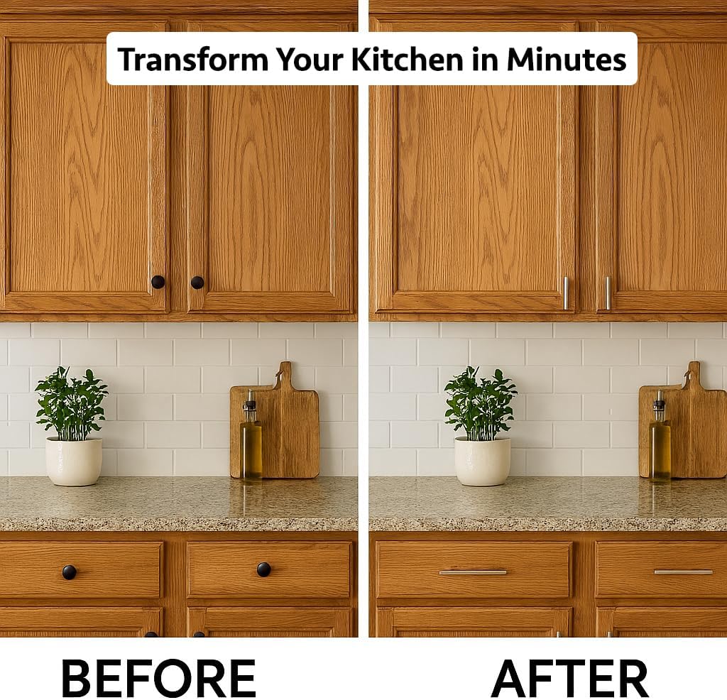 ALPINE HARDWARE American Owned Solid Stainless Steel Euro Bar Cabinet Handle Drawer Pull (1/2-inch Diameter) 5 3/8-inch Length (3-inch Hole Center) Bronze Copper 25-Pack