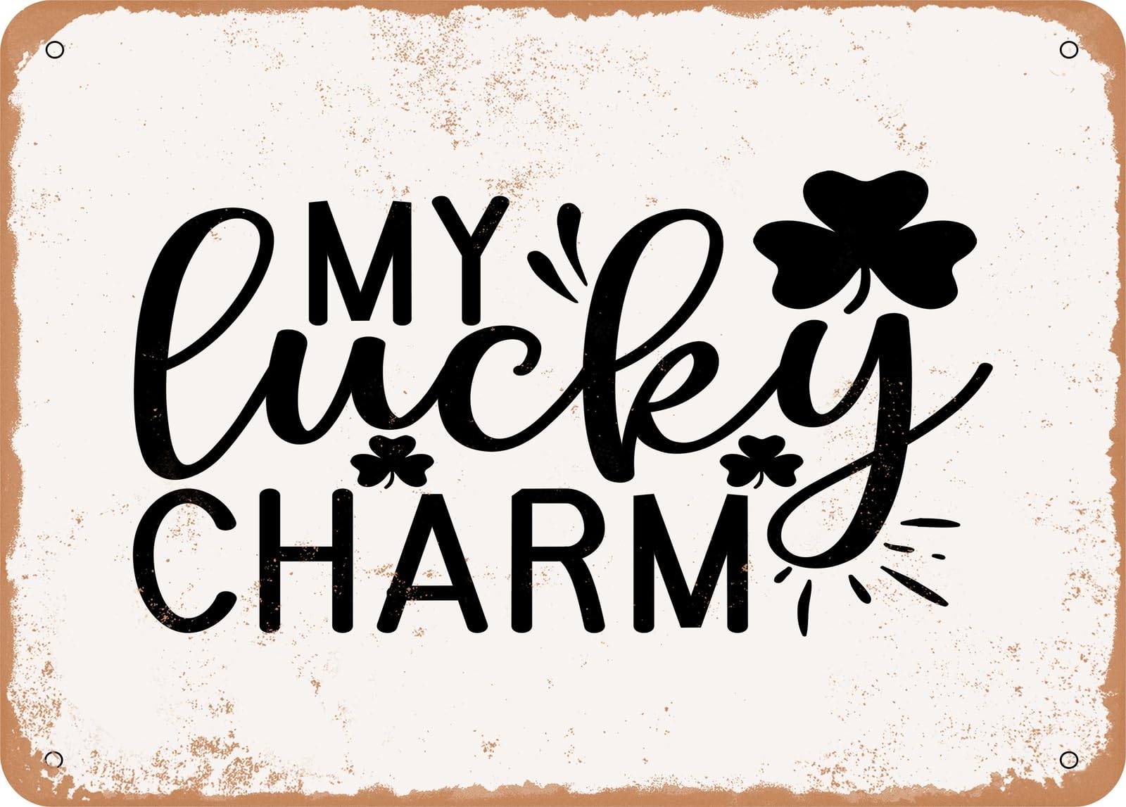 Miaomansenstore Metal Sign - My Lucky Charm - 2 - Vintage Look Sign Home Decor