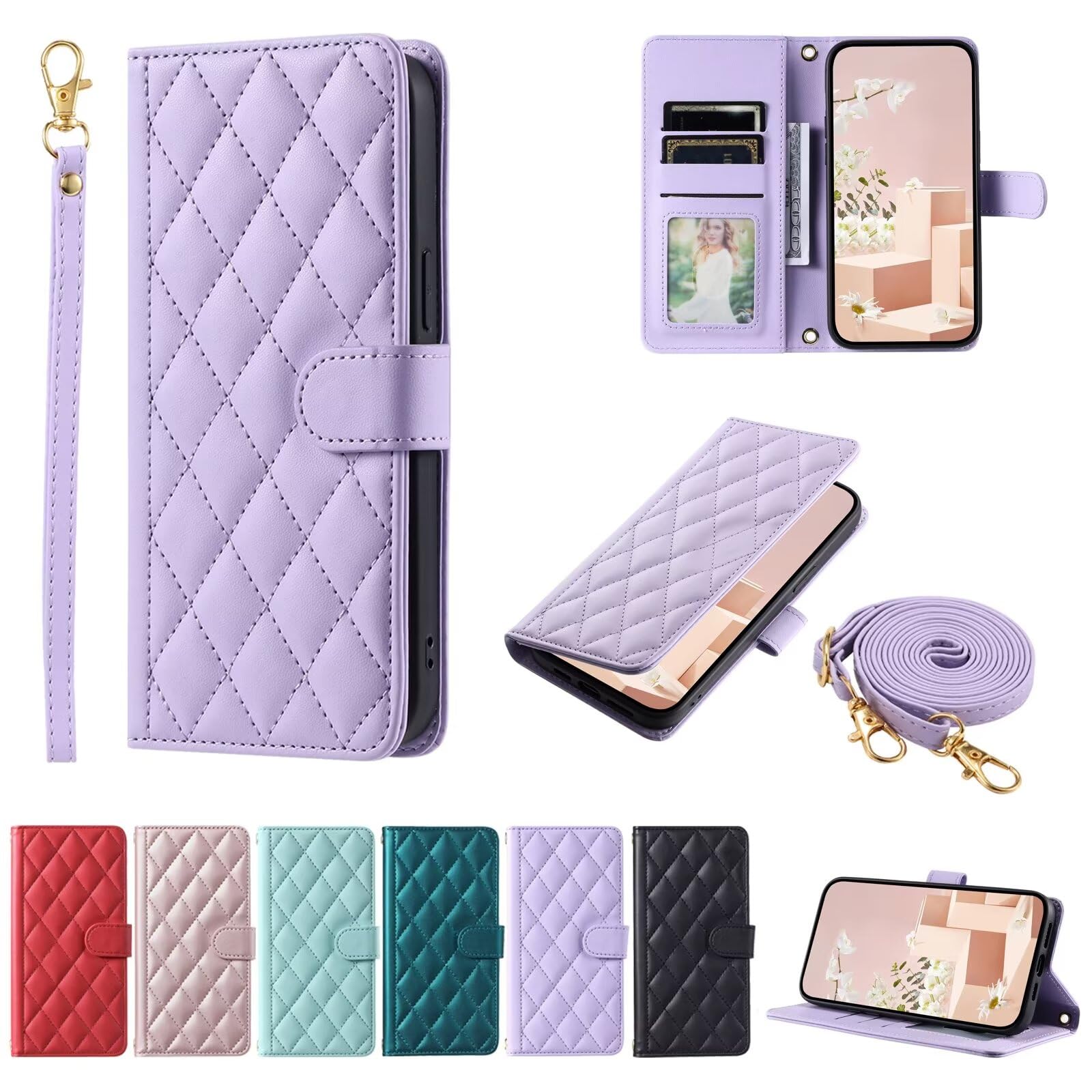 Xinyunew Cover Per Xiaomi Redmi Note 13 5G,Flip Caso In PU Pelle Premium Portafoglio Custodia[Protezione Completa][Kickstand][Slot Per Schede][Chiusura Magnetica] - Purple