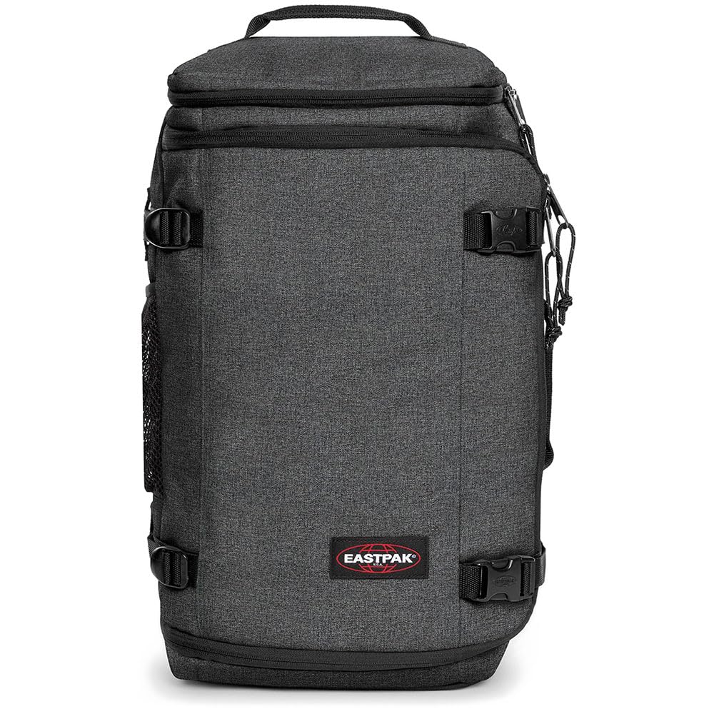 Eastpak Carry Pack Duffel Bag – Travel Holdall with 17 Inch Laptop Sleeve, Carry-On Compatible Design, 45 L Capacity, 53 x 29 x 21 cm - Black Denim