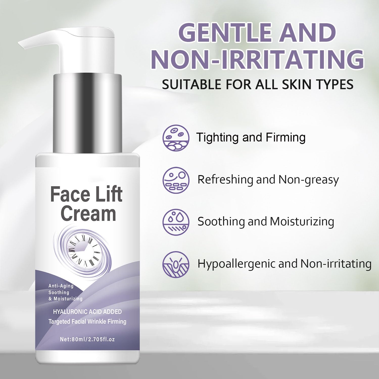 Anti-Aging Hyaluronsäure Straffende Gesichtscreme Lifting Feuchtigkeit (5Pcs)