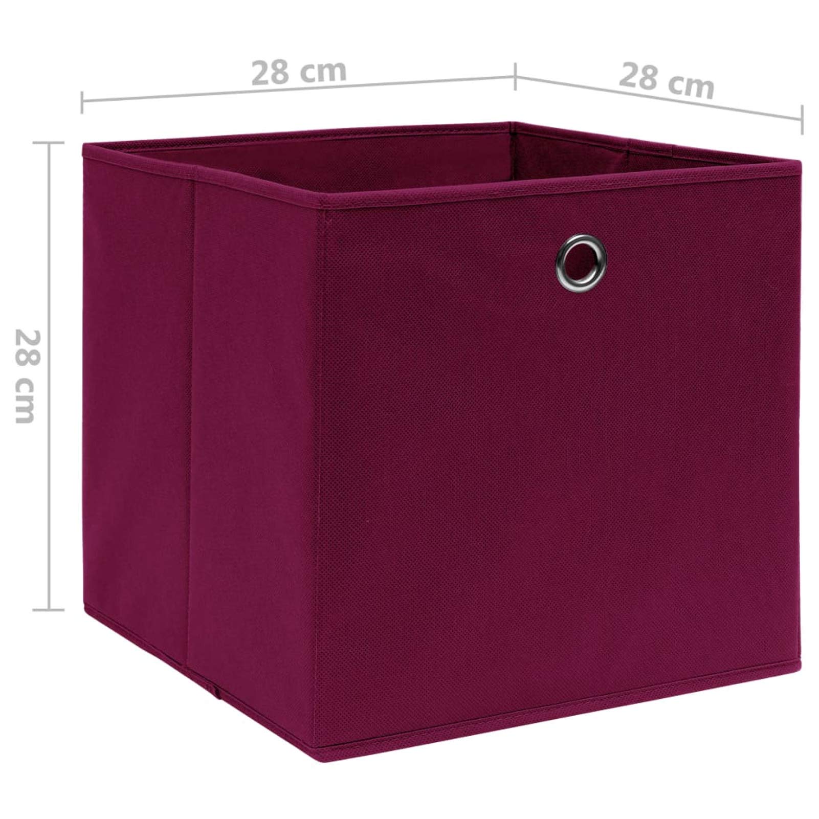 ShGaxin Aufbewahrungsboxen 10 STK Spielzeugkiste, Aufbewahrungskiste, Kleideraufbewahrung, Kleideraufbewahrung & Organisation, Vliesstoff 28x28x28 cm Dunkelrot