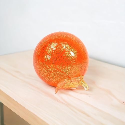 Miniatura 6 de MY ITALIAN DÉCOR Figura naranja de cristal de Murano hecha a mano, 4 pulgadas de alto, fruta de vidrio soplado, pisapapeles, decoración de vidrio,