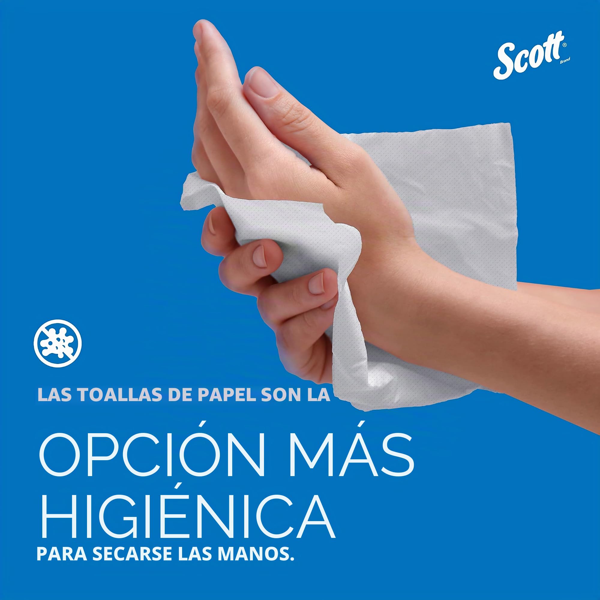 Scott® Toallas Secamanos Multiplegados 3749, Papel secamanos blanco de 1 capa, con Papel certificado FSC, 16 Paquetes x 250 toallas (4.000 total)