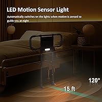 Vista 5 de Barandillas de cama para adultos mayores con seguridad, productos de asistencia para ancianos, barandillas de cama para personas mayores con asas