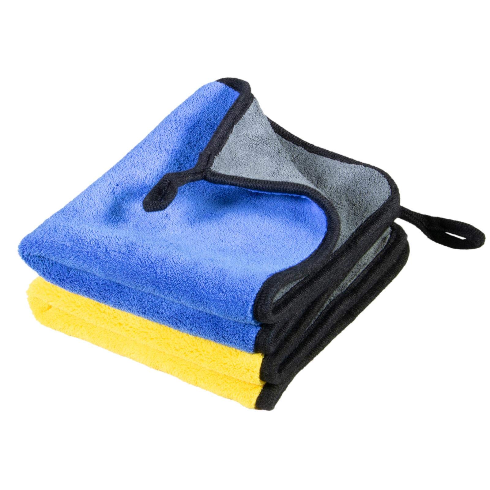 cosey – (Microfiber polishing cloth, 2 pack, yellow-grey/blue-grey