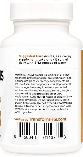 Miniatura 2 de TransformHQ Vitamina K2 MK7 100 mcg  vitamina D3 5000 UI 120 cápsulas blandas sin gluten y sin OMG