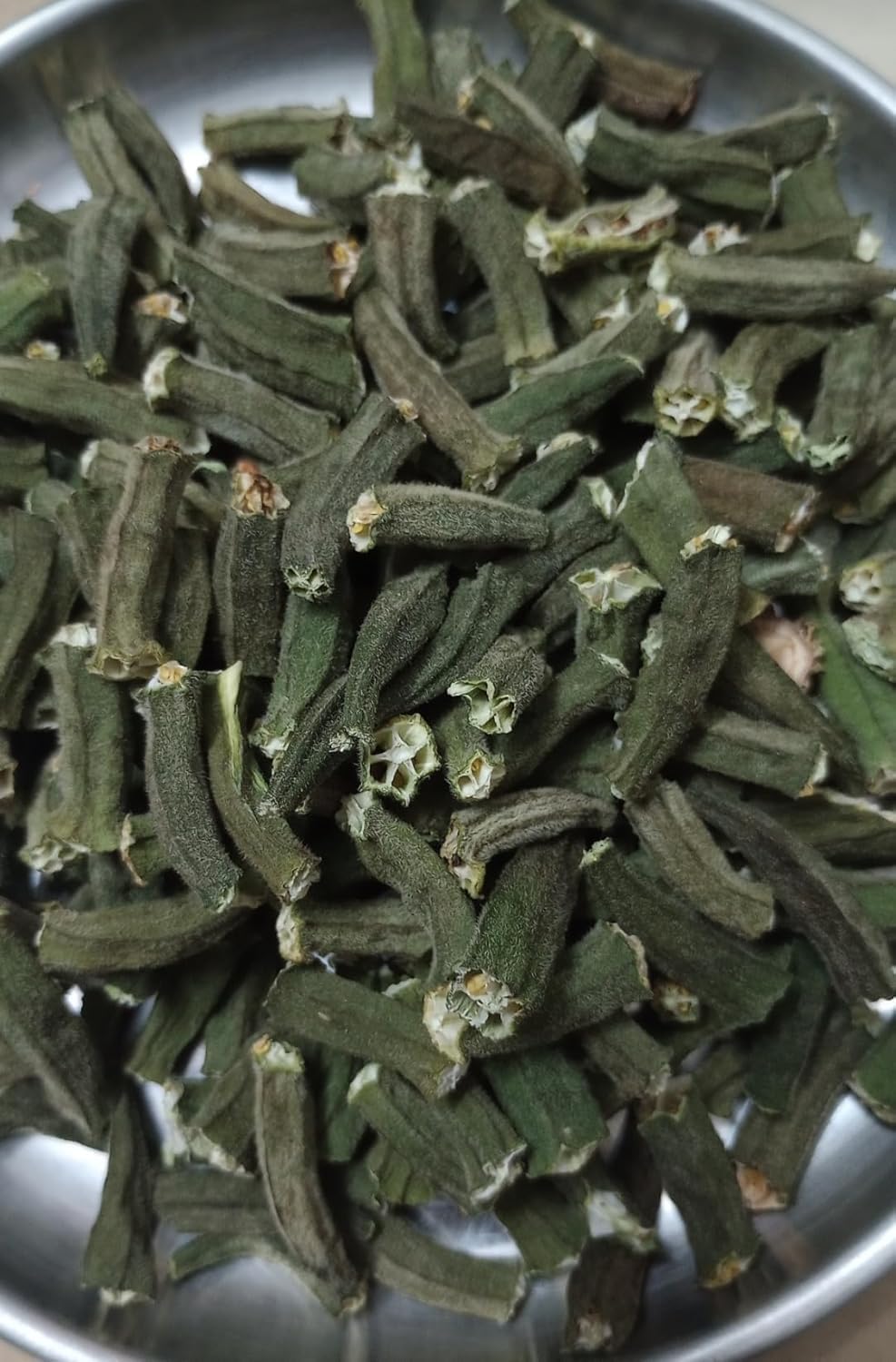 Dehydrated Okra Dried Bhindi Crunchy Indian Vegetable Crunchy Indian Vegetable, Healthy Bhindi | Natural & hygienically processed | Nutritious & Flavorful | Easy to store & Long Shelf Life | Perfect for Cooking & Munching | Machine Processed, No Additives (450g)-image-33