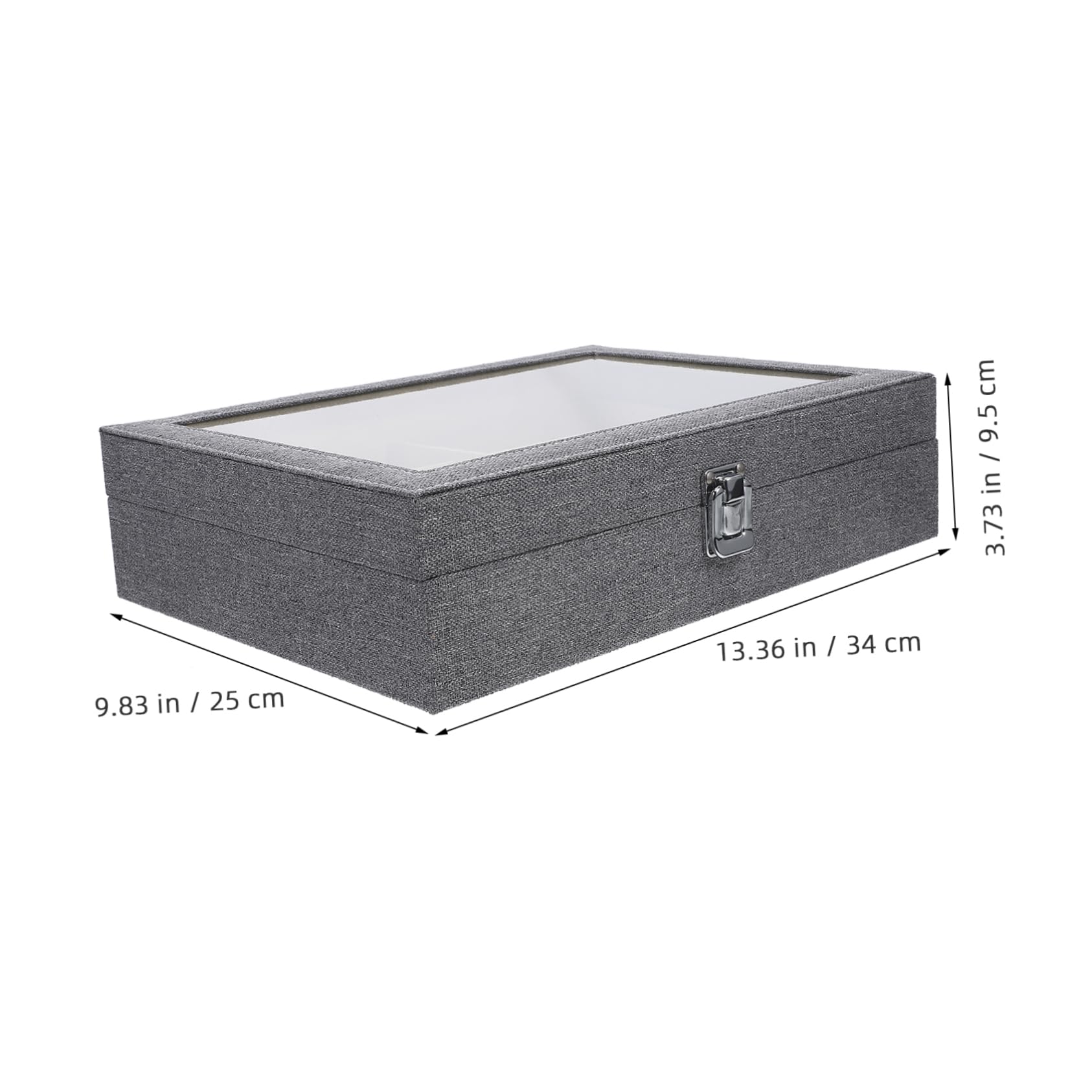 Organizador De Gafas De Sol Compartimentos Caja De Exhibición Transparente para Almacenamiento De Gafas y Joyería Estuche Resistente y Duradero para Hogar y Oficina
