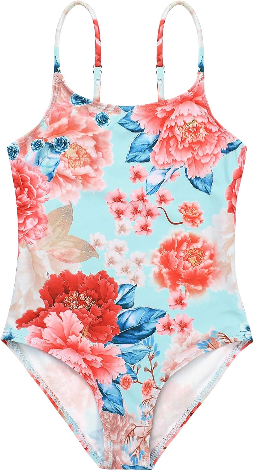 Zando Girls Swimsuits Bathing Suits - Athletic One Piece Swimsuit Beach Swimwear for Baby Girl Toddler Kids: Clothing, Shoes & Jewelry