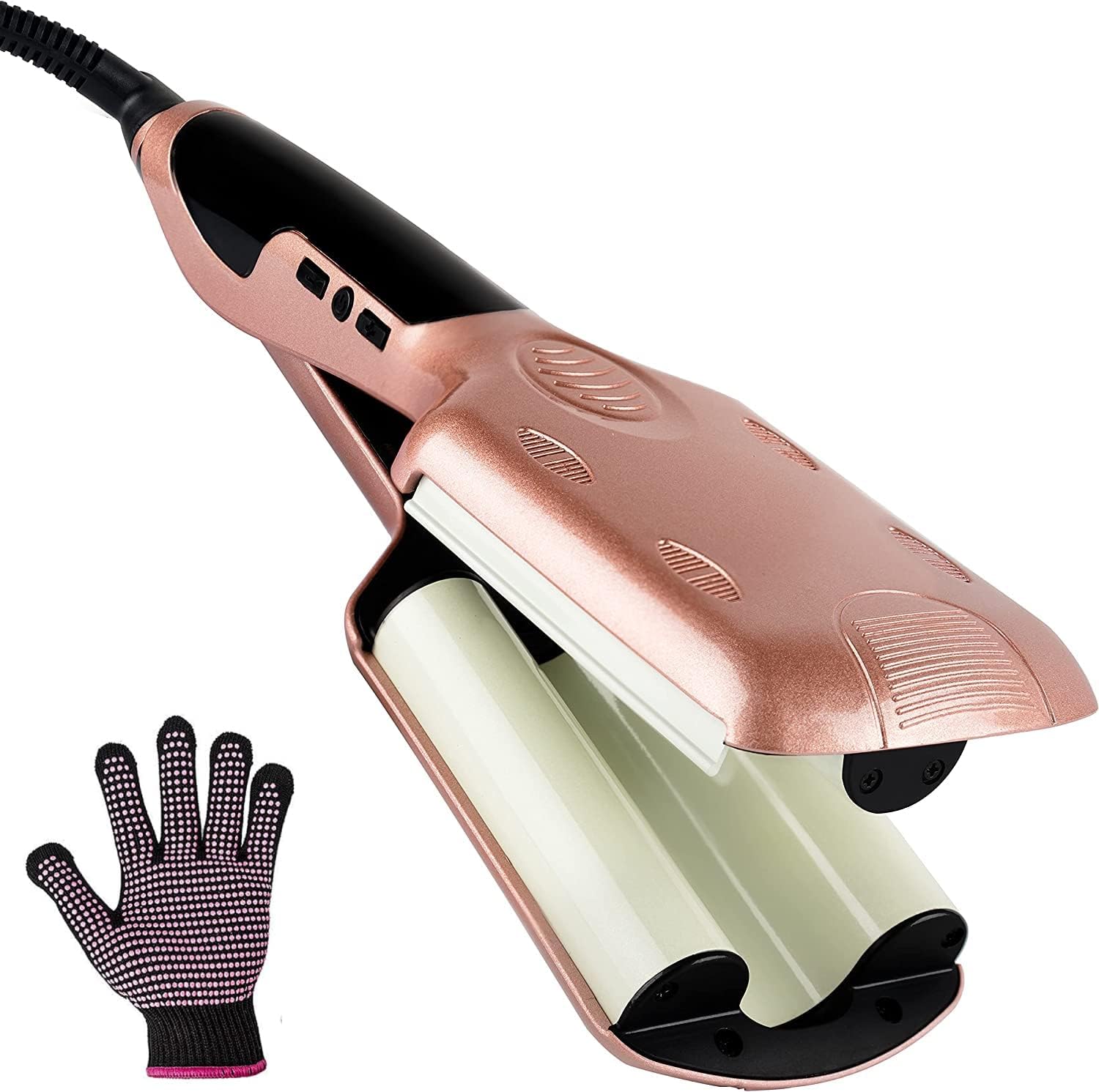 3 Barrel Curling Iron 1 inch Hair Crimper Professional Beach Waver