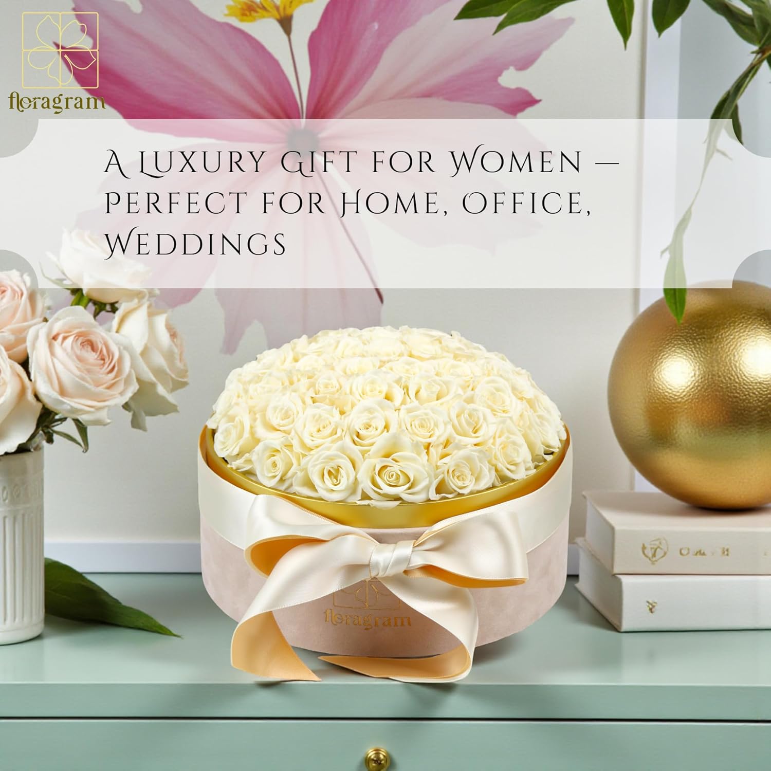 50 forever Roses preserved roses in Luxury Gift Box with clear aclyric cover – Real Roses in a Box That Last Forever – Romantic Birthday Gifts for Women, Mom, & Anniversary – Eternal Flowers - Image 8