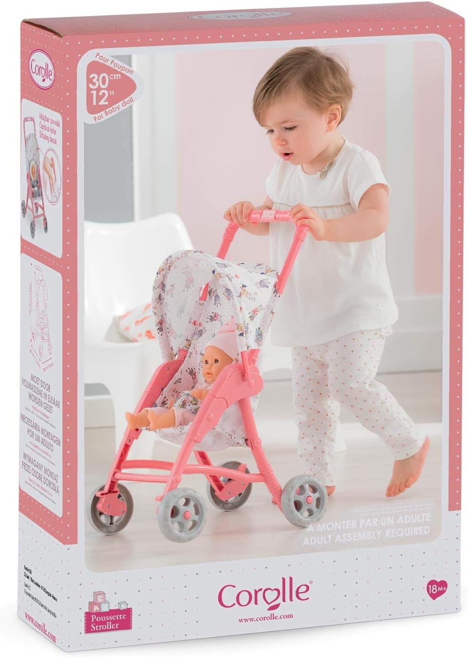 Amazon Com Corolle Mon Premier Poupon Baby Doll Stroller For 12 Dolls Toys Games