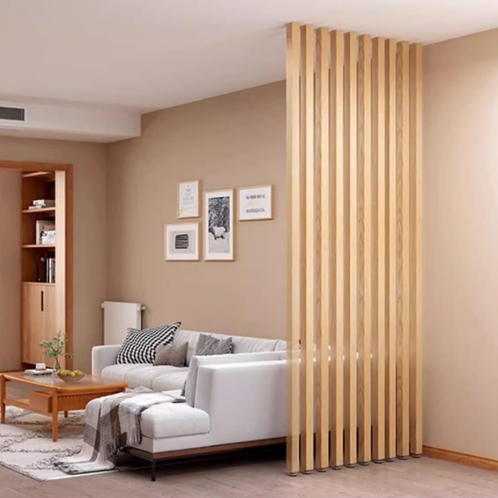 Cloison de séparation sans travaux pour séparer un grand salon ou couloir
