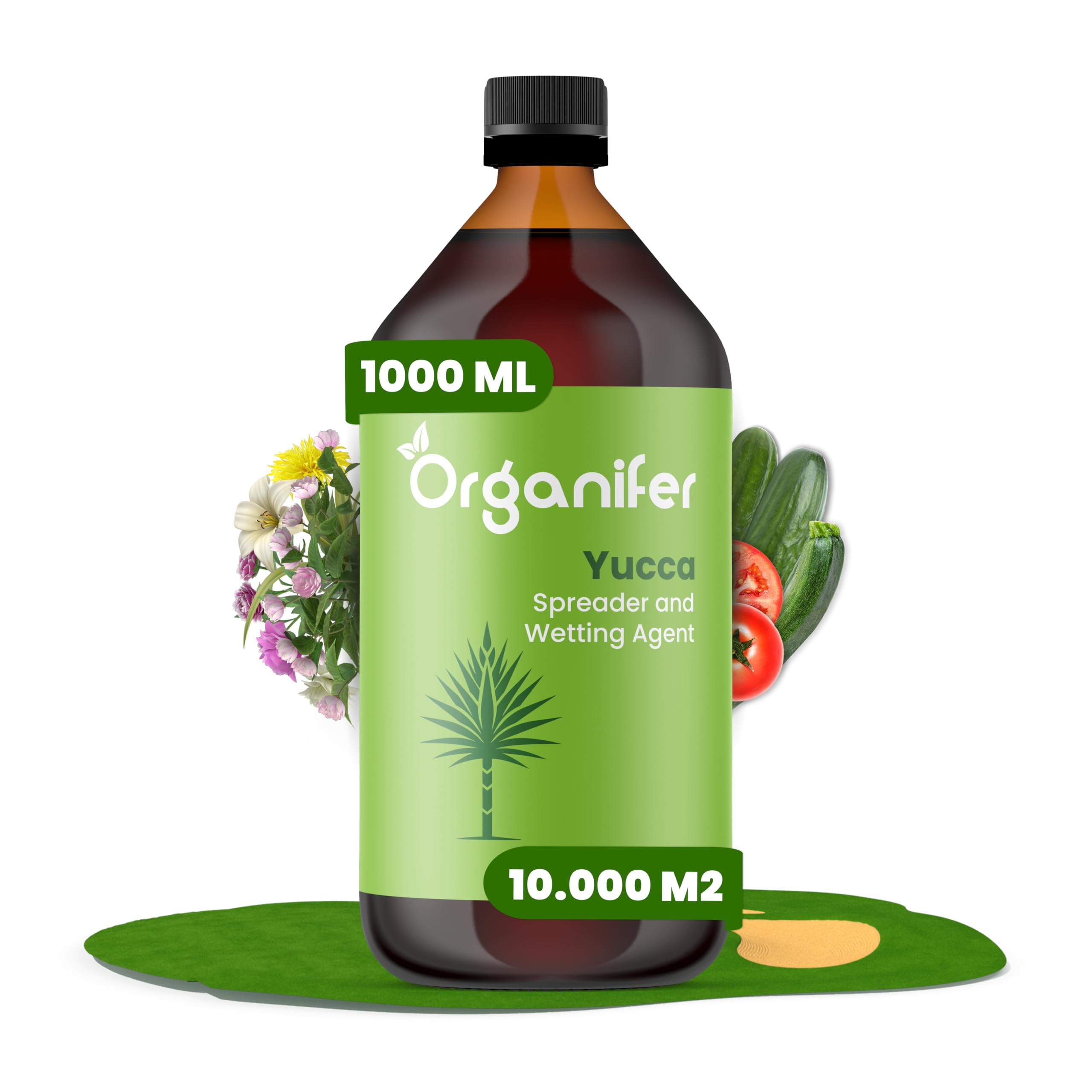 Yucca Środek Zwilżający - 10L = 100000m2 | Środek Zwilżający - Nawóz Płynny - Optymalizuje Zatrzymywanie Wilgoci Przez Rośliny - Organifer