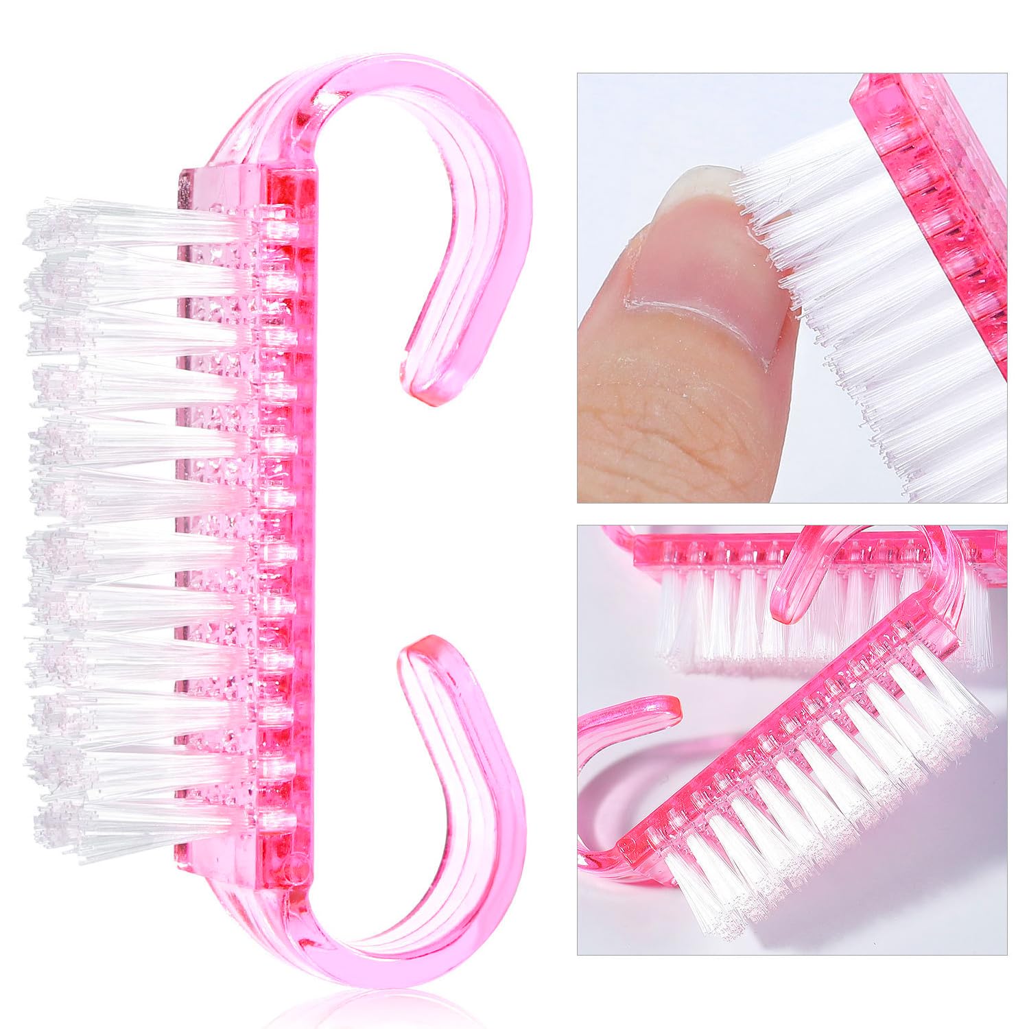 6 Pcs Nail Brush, Plastic Clean Brush, Hand Scrubbing Cleaning Brush, with Plastic Handle - Image 3
