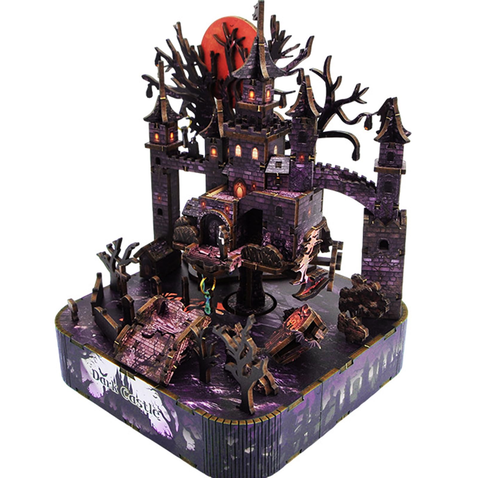 Carillon di legno artigianale di Halloween per decorazioni fai da te e spookys legno Halloween Music Box