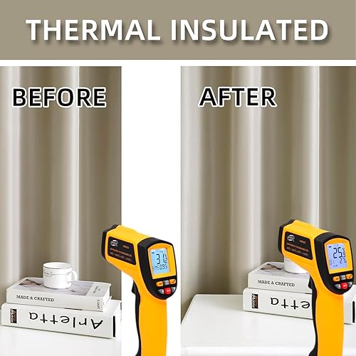 Miniatura 6 de Cortinas opacas 100% beige para dormitorio, cortinas de oscurecimiento de habitación de 84 pulgadas, cortinas opacas para sala de estar, cortinas