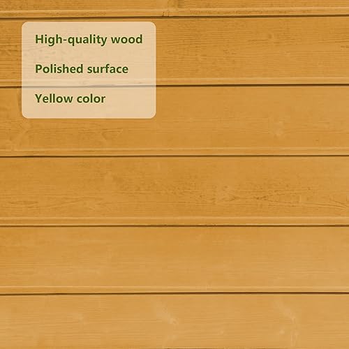 Miniatura 8 de Cobertizo de almacenamiento al aire libre con suelo, gabinete de almacenamiento de madera exterior con techo impermeable, estantes y ganchos,