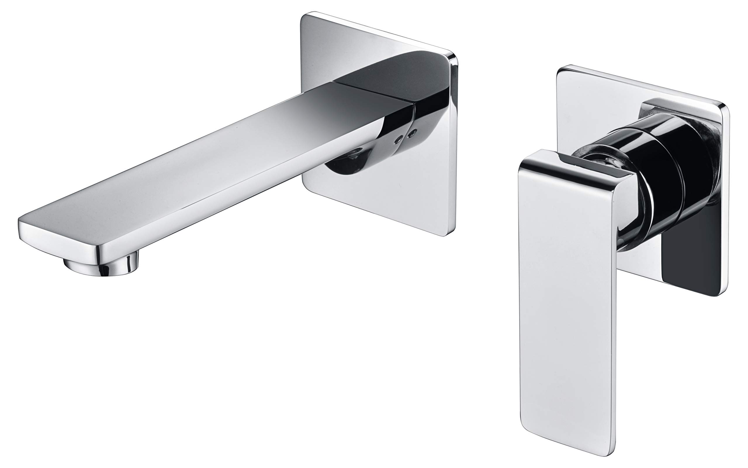 Mice - Grifo empotrado de lavabo monomando con caño y maneta - Grifos empotrados para baño Color Cromado - GLF016