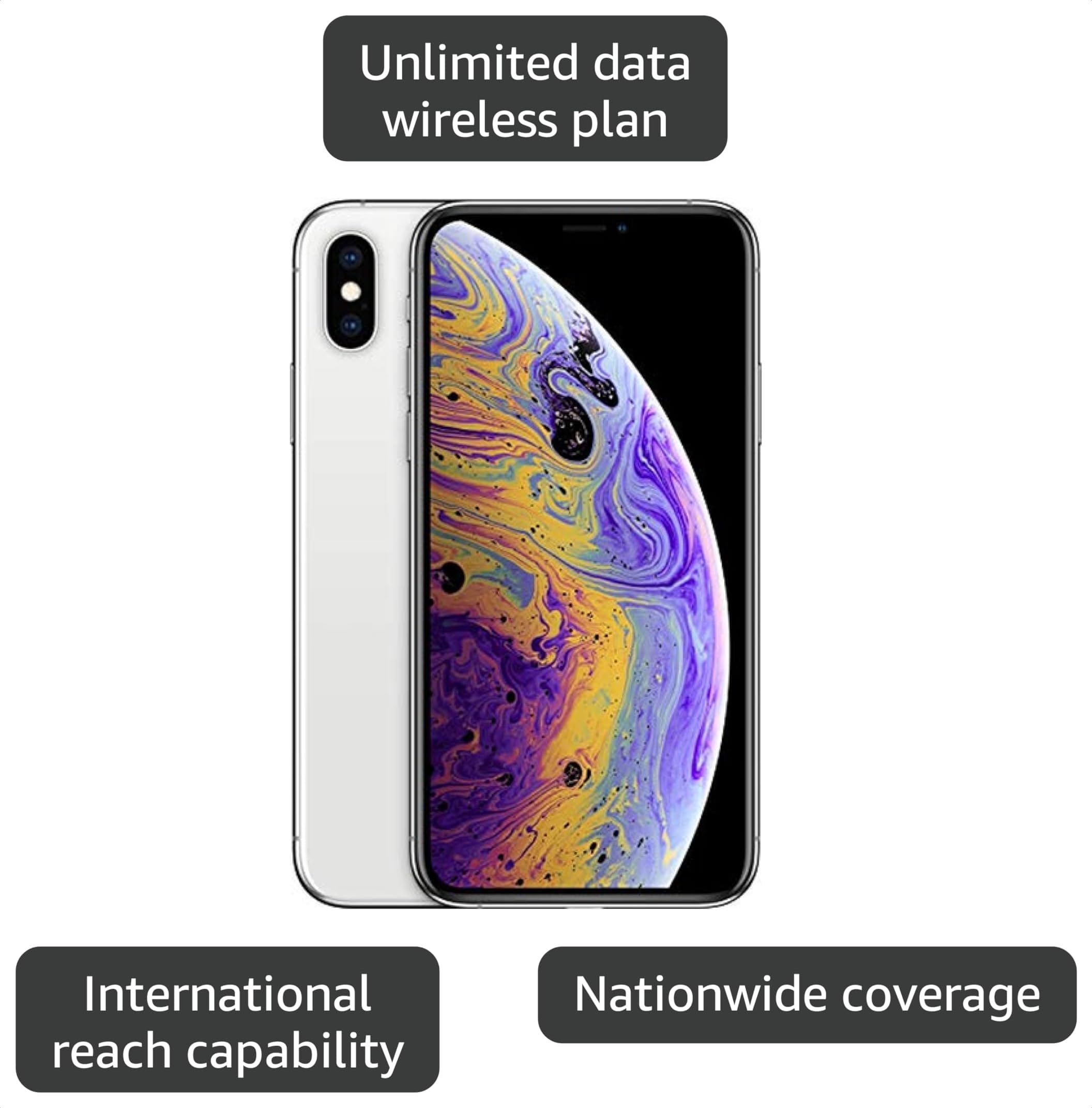 Apple Iphone Xs 256gb Silver Carrier Subscription Cricket Wireless
