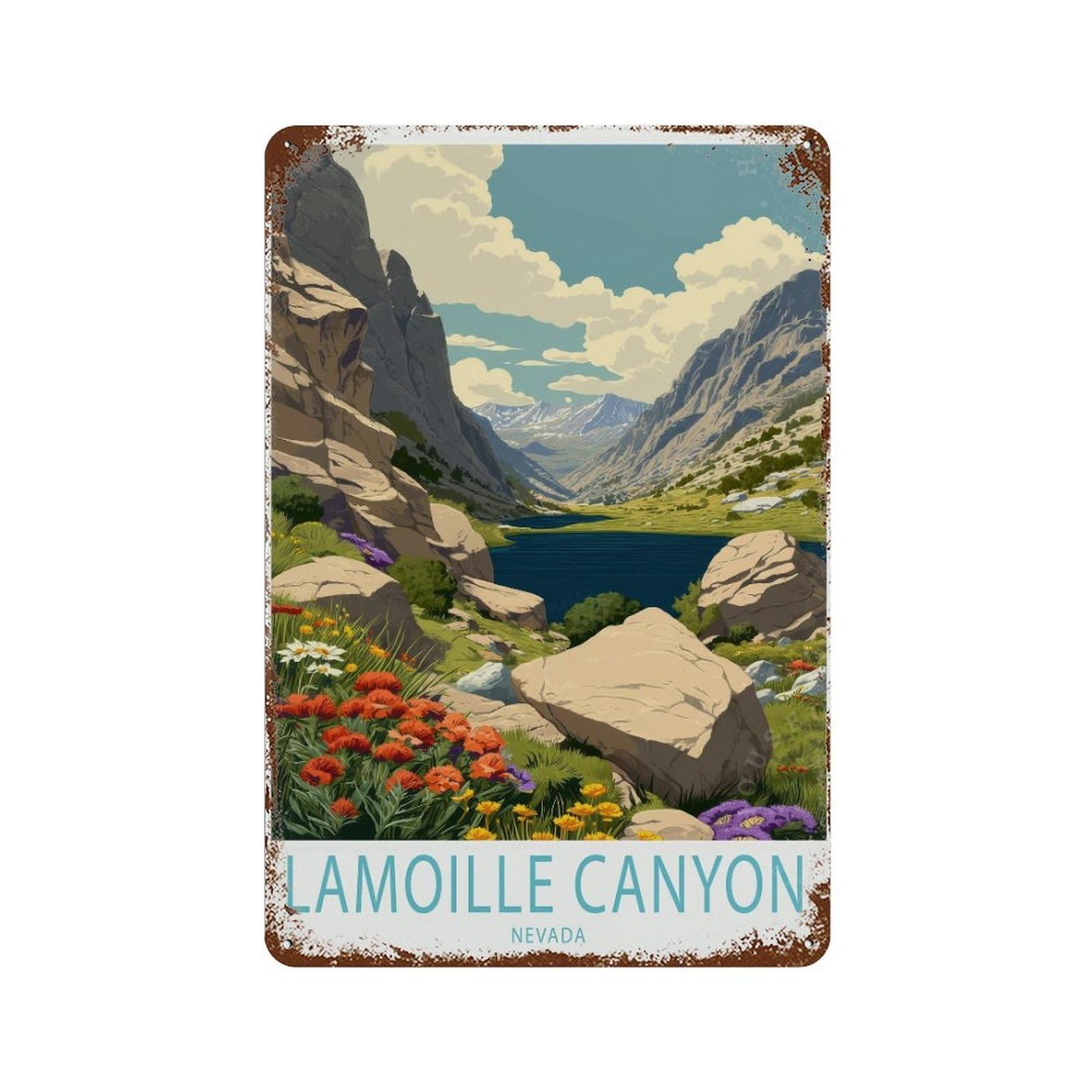 xiaoxiaoshen Lamoille Canyon Travel Nevada Custom Birthday Gifts Wall Decor Art Metal Tin Poster Modern Home Decor Art Home Bar Shop Decorations Vintage Sign 30x20cm