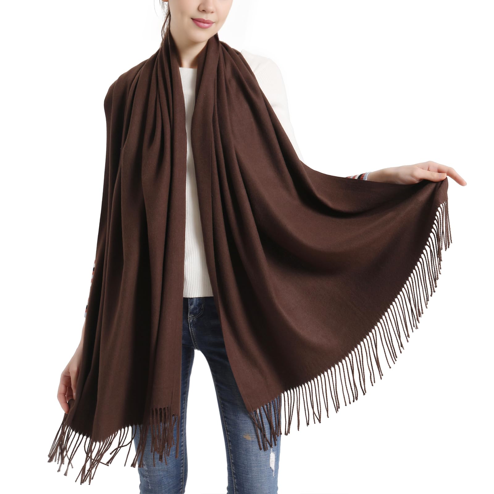 Pashmina Scarf and Shawl - Soft Women Pashminas Wrap for Wedding Evening Party dresses