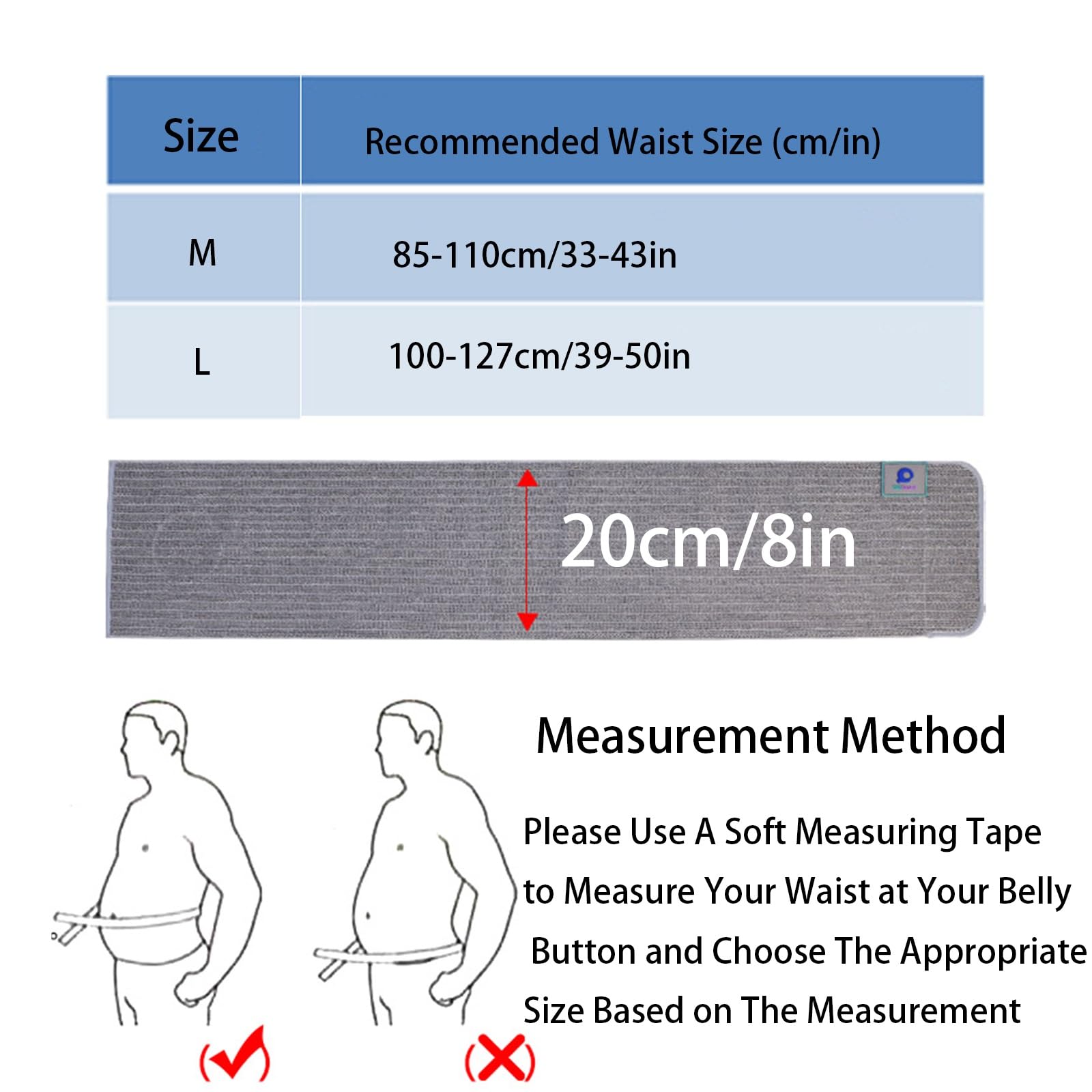 Adjustable Abdominal Hernia Belt Unisex, Abdominal Brace with 2 Removable 3D Shaped Support Pad for Abdominal Pressure, Lumbar Support(Black,Medium)